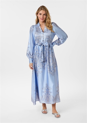 Nova paisley border kjole Lyseblå Neo Noir 